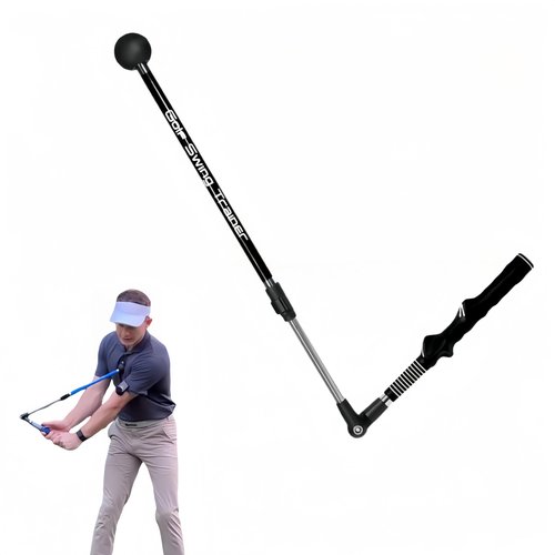 Golf Swing Trainer, Portable Collapsible Trainer, Improve Swing Posture, Golf Grip Trainer, Essential Swing Posture Corrector for Beginners (Right Hand Grip(Black))