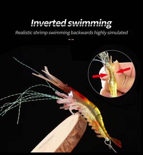 Lumobait 7-Pack Glow Shrimp Fishing Lures - Pre-Rigged Soft Saltwater Bait with Hooks & Beads for Halibut, Flounder, Rockfish, Lingcod