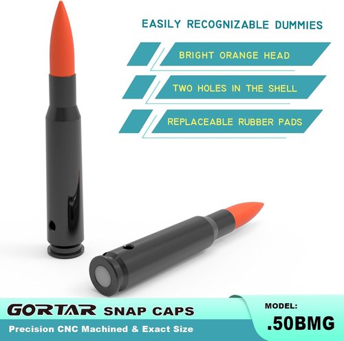 GORTAR Snap Caps - Training Dummy Rounds for Safe Loading & Firing | Realistic Weight