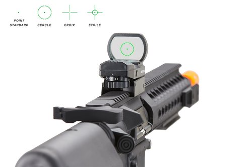 Lancer Tactical Multi Reticle Full Metal Red & Green Dot Open Tubeless Reflex Airsoft Scope Sight