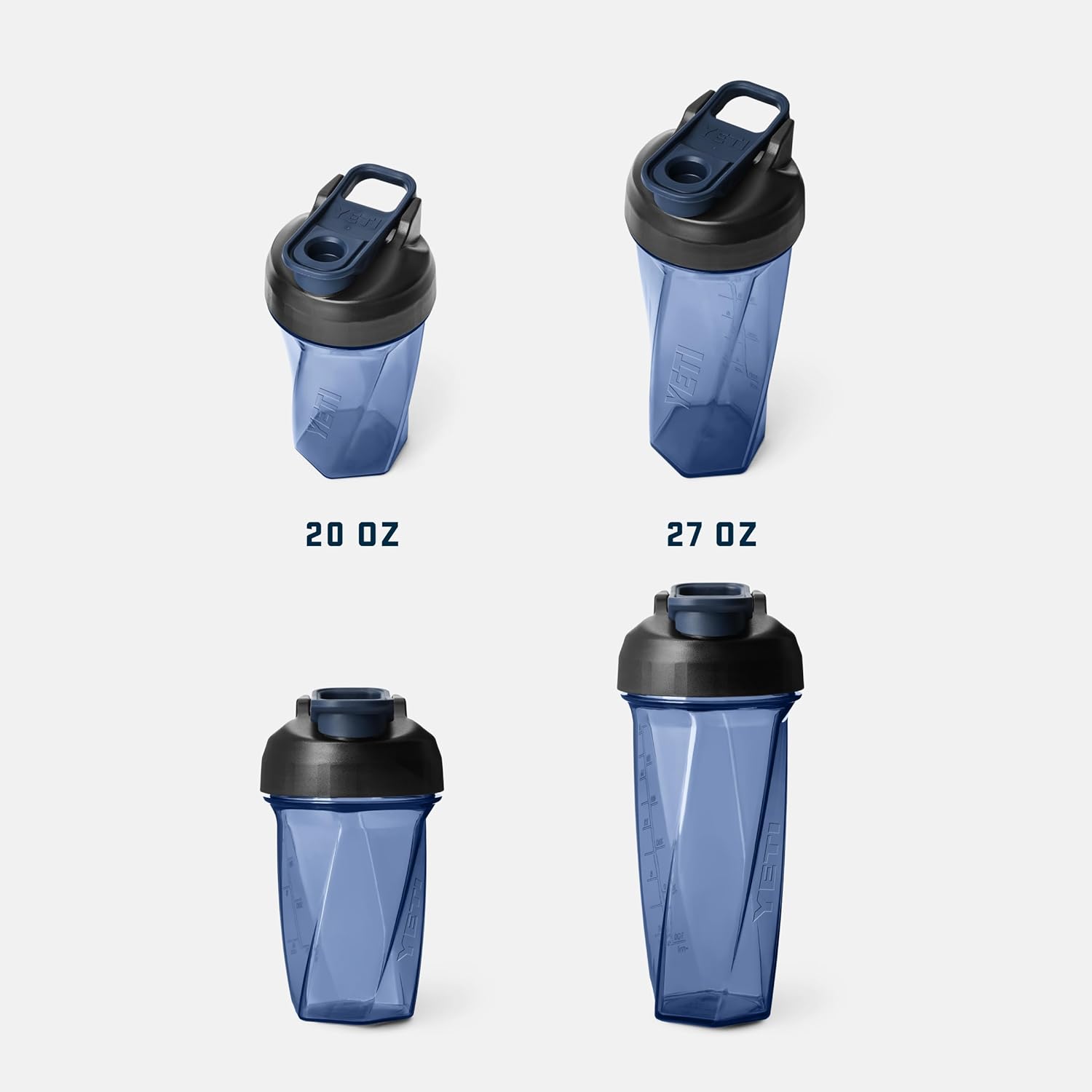 YETI Yonder Helimix Vortex Blender Shaker Bottle - 20oz | Portable Protein Drink Cup | Dishwasher Safe, Clear