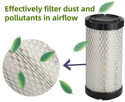 Air Filter 28463G01 Golf Cart Tune Up Kit for EZGO TXT RXV 2008 and up Gasoline Vehicles, for Kawasaki 4 Cycle Engines Parts, Oil Filter 607454 with 2Pcs Fuel Filter 72084G01 and Spark Plugs 607462