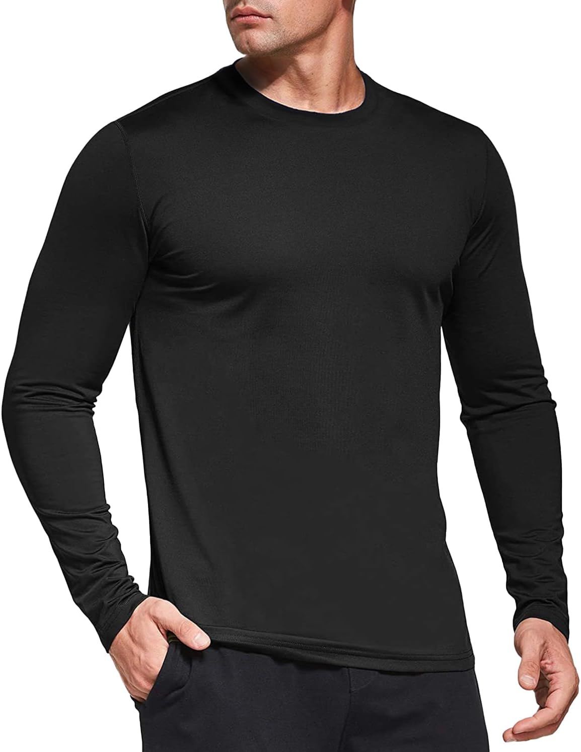 Skiennix Men's Performance Long Sleeve T-Shirts - UPF 50+ Sun Protection | 1, 3, or 5 Pack for Gym & Running