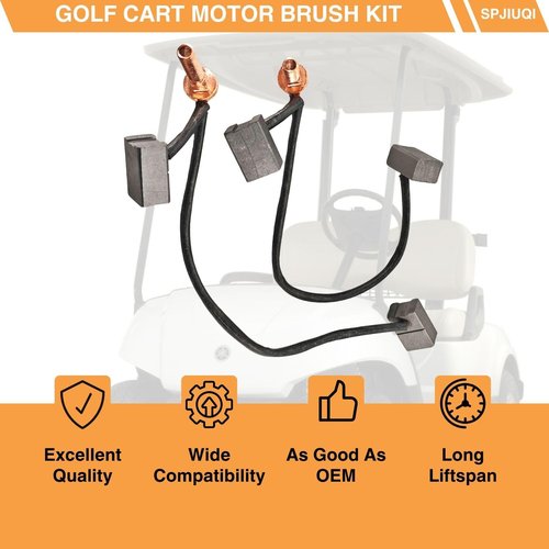 SPJIUQI 2Pcs JU2-H1801-20-00 Motor Brush Kit for Yamaha G14 G16 G19 G20 G21 G22 Golf Carts 2007-Up w/Hitachi 2.6Kw Motor
