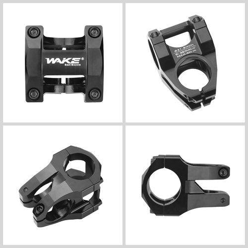 FOMTOR MTB Bike Stem 0 Degree 35mm Aluminum Alloy Universal Bicycle Short Wake Stems for Mountain/Road/Gravel/BMX Bikes Easy Installation 31.8 Handlebars Black