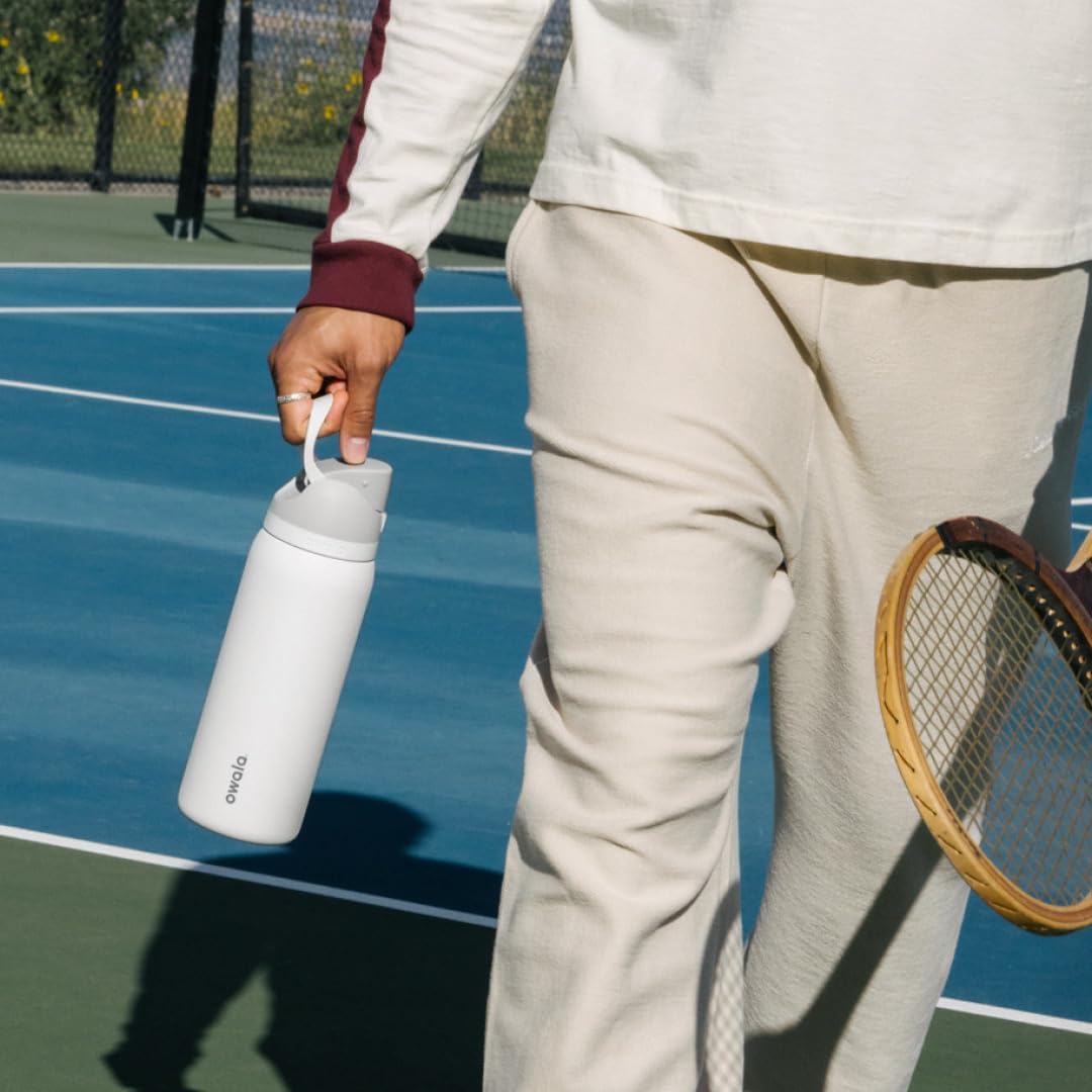 Owala FreeSip Insulated Stainless Steel Water Bottle - BPA-Free, 40 Oz, Perfect for Travel - Shy Marshmallow