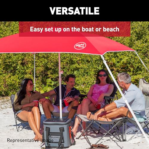 TaylorMade Anchorshade III Boat Shade White - Adjustable UV-Resistant Sunshade for Marine & Dock Use