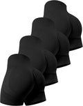 CHRLEISURE Women's Workout Gym Shorts - High Waisted, Butt Lifting, Seamless | 4 Pack Set