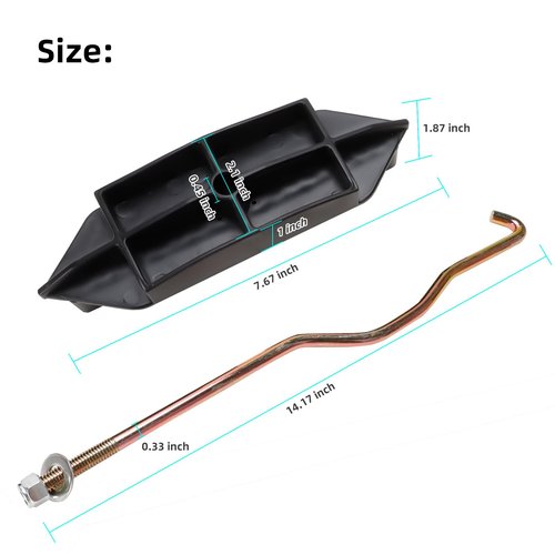 Roykaw Golf Cart Battery Hold Down Plate with Rods, Battery Holder Replacement Kit for Club Car Precedent (2004-2009) 48V Electric Models (4 × 12V Battery), Set of 2, OEM# 102534001, 102526801