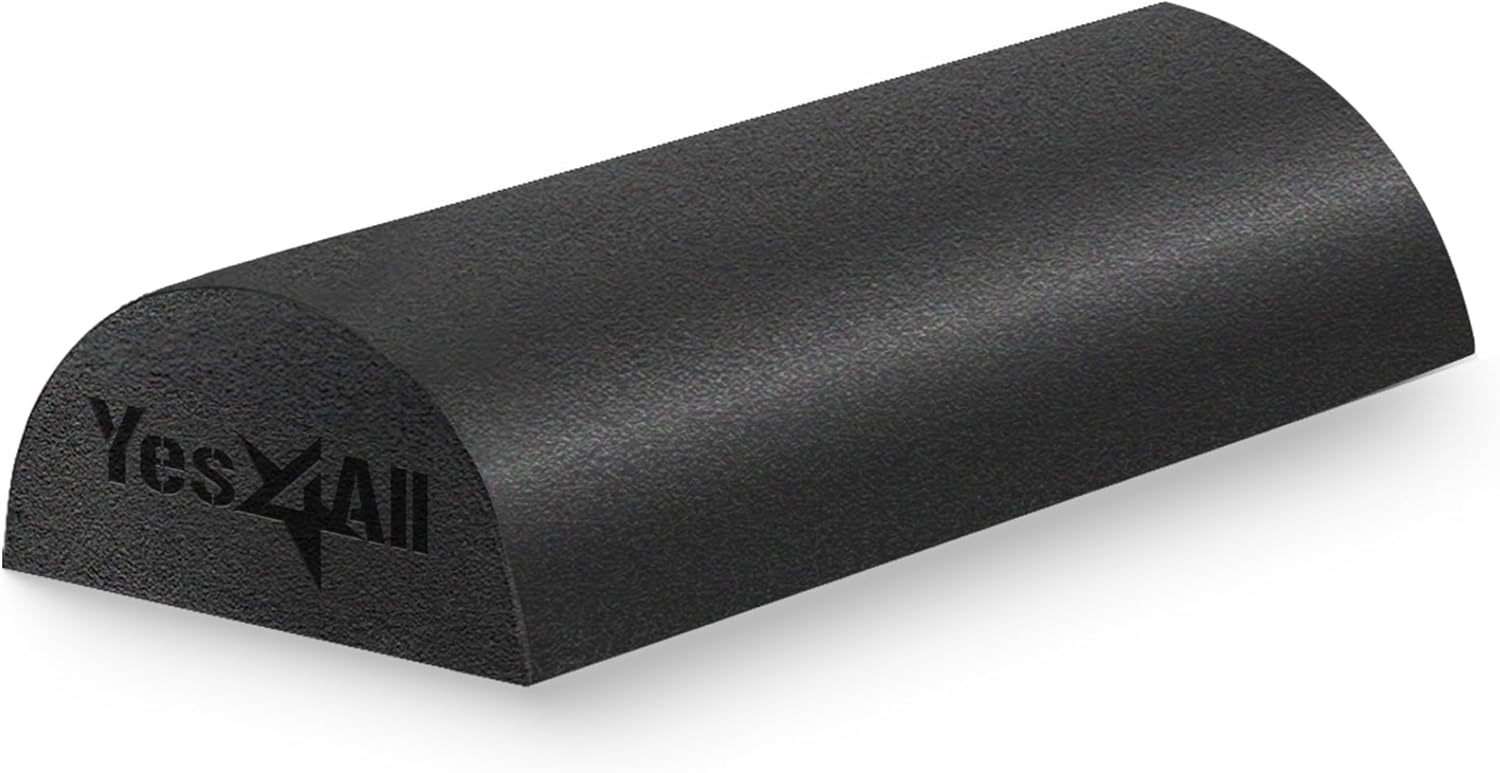 Yes4All Foam Roller - Medium Firm Half Foam for Post-Workout Relaxation | 12/18/24/36 Inch Options for Back Massage & Yoga