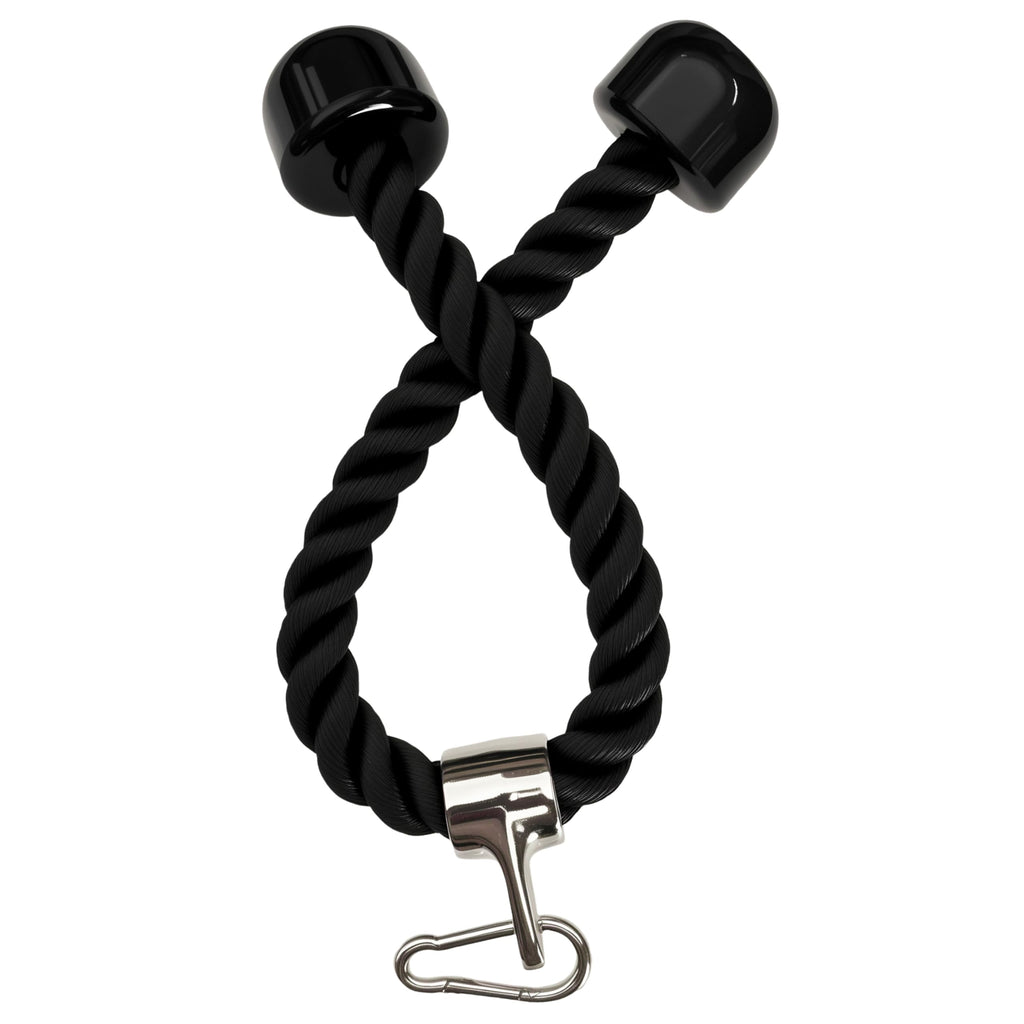 yuhqc Heavy Tricep Rope Cable Machine Accessories Nylon Tricep Rope for LAT Pull Down Pulley System Attachment, for Home Gym Weight Fitness with Carabiner