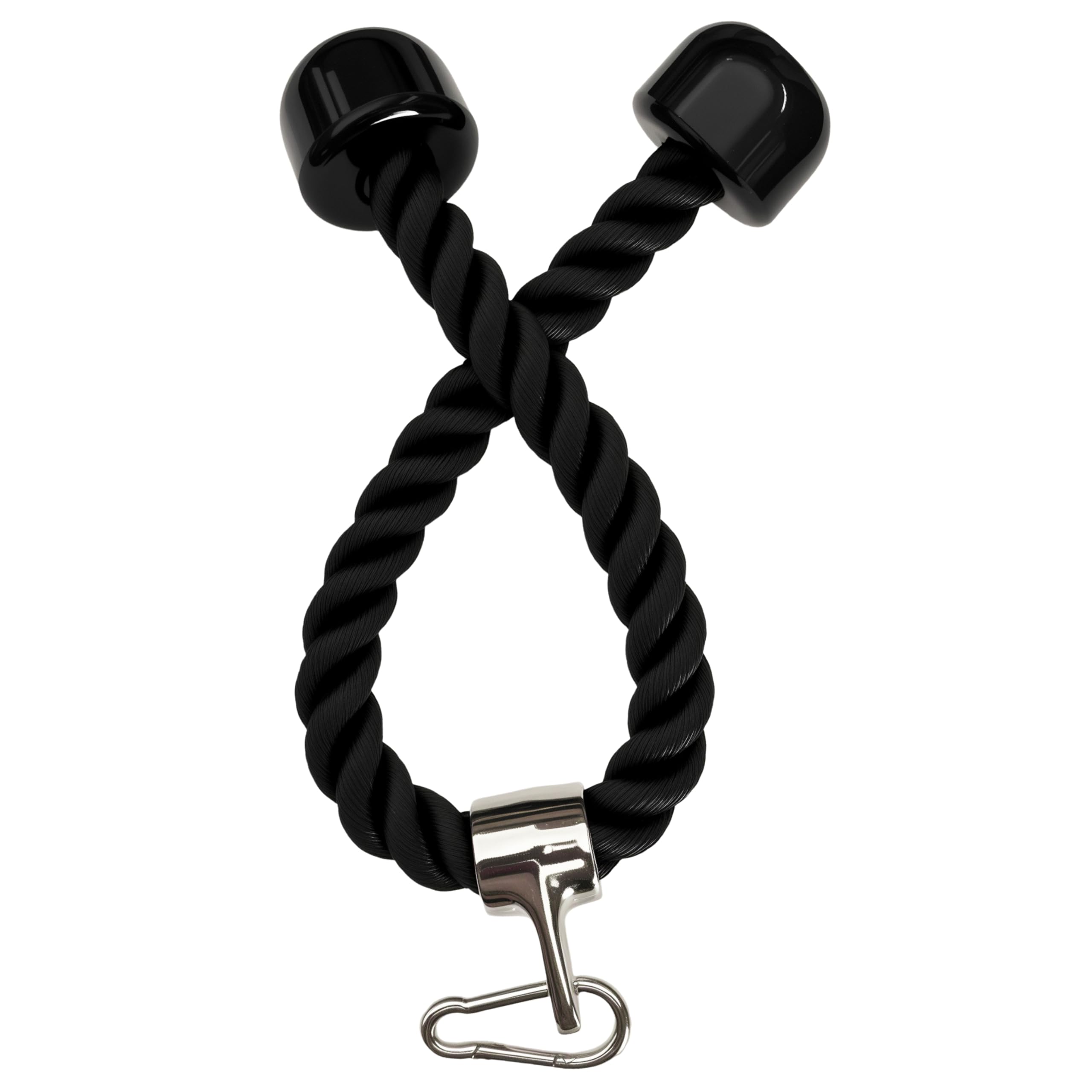 yuhqc Heavy Tricep Rope Cable Machine Accessories Nylon Tricep Rope for LAT Pull Down Pulley System Attachment, for Home Gym Weight Fitness with Carabiner