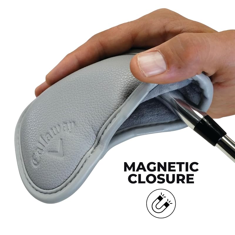Callaway Magnetic Iron Headcovers Grey - 10 Piece Set for 4-PW, GW, SW & X