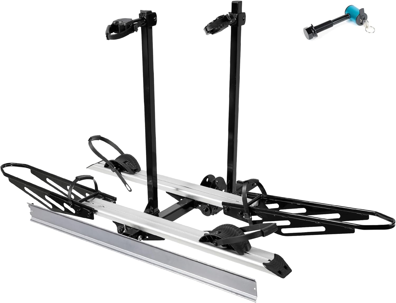 Young Hitch Mount Bike Rack - 200 lbs Capacity for 2 E-Bikes | Fits Cars, SUVs, RVs & Trailers