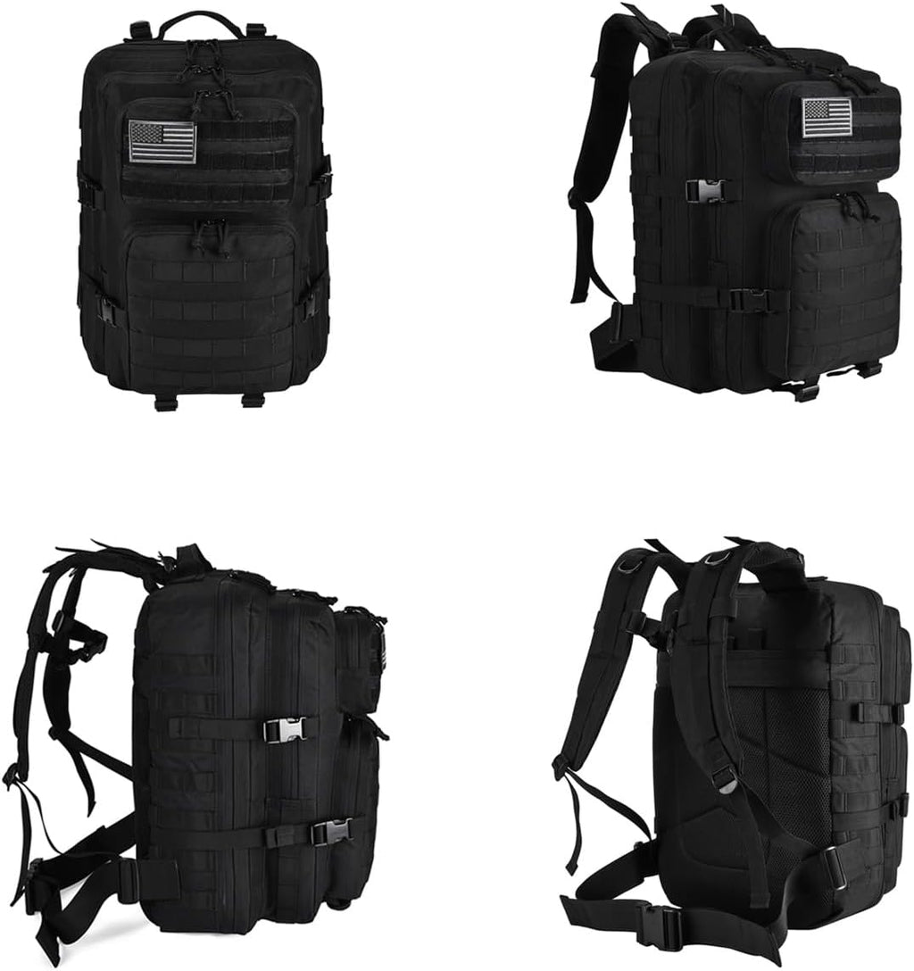 Skiennix 45L Tactical Backpack - Military Assault Pack with MOLLE | Large 3-Day Bug Out Bag for Hiking & Camping