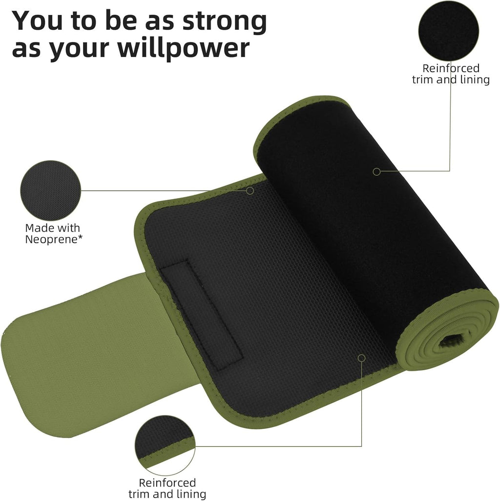ZPP Waist Trainer - Neoprene Sweat Band Waist Trimmer Belt for Effective Workout Slimming