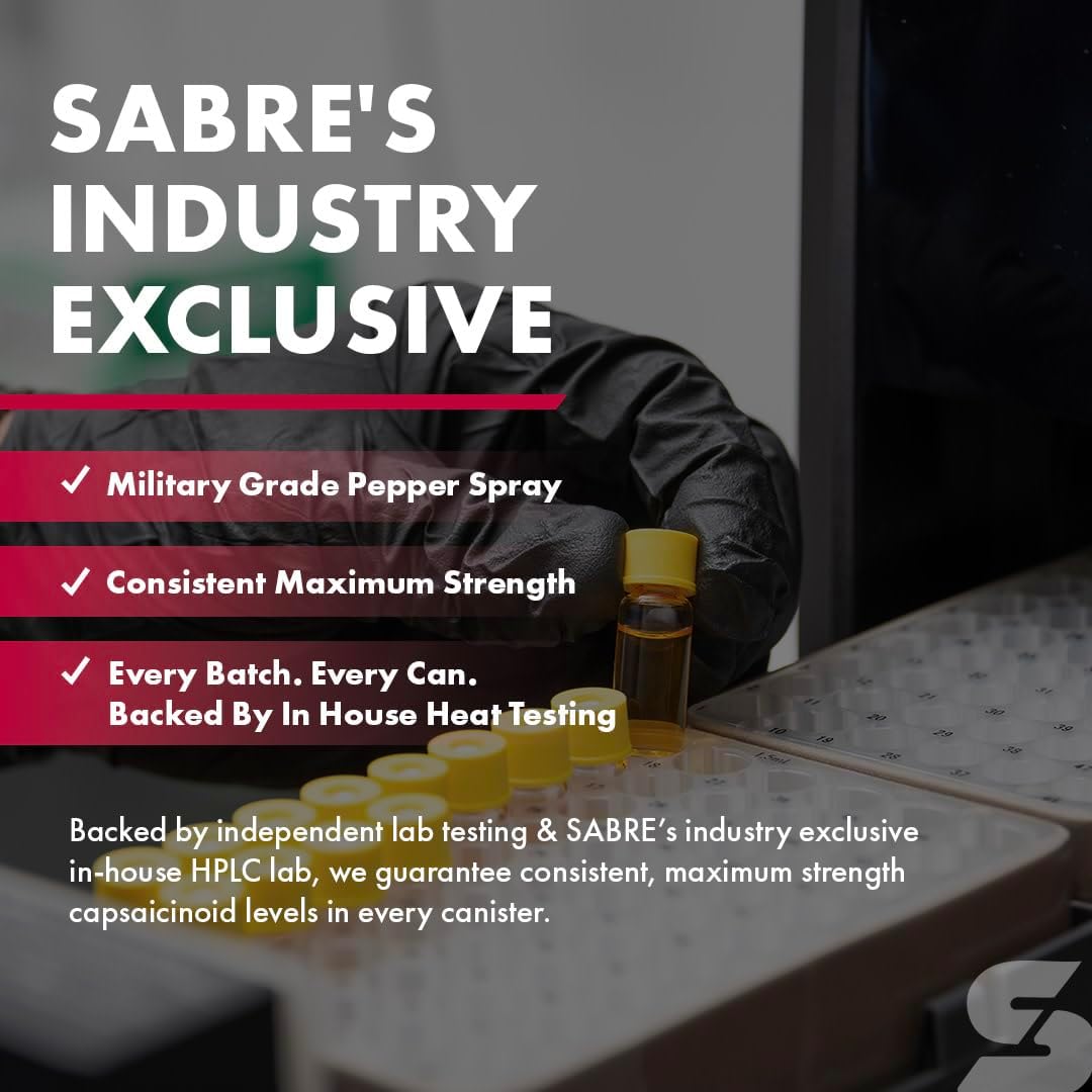 SABRE Crossfire Pepper Gel - Max Police Strength OC Spray | Deploys At Any Angle, 1.5 fl oz