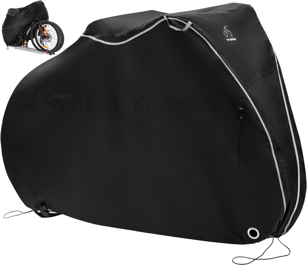 TeamObsidian Bike Cover - Waterproof Outdoor Storage & Travel Protection for 1-3 Bikes - Heavy Duty 300D Oxford Material