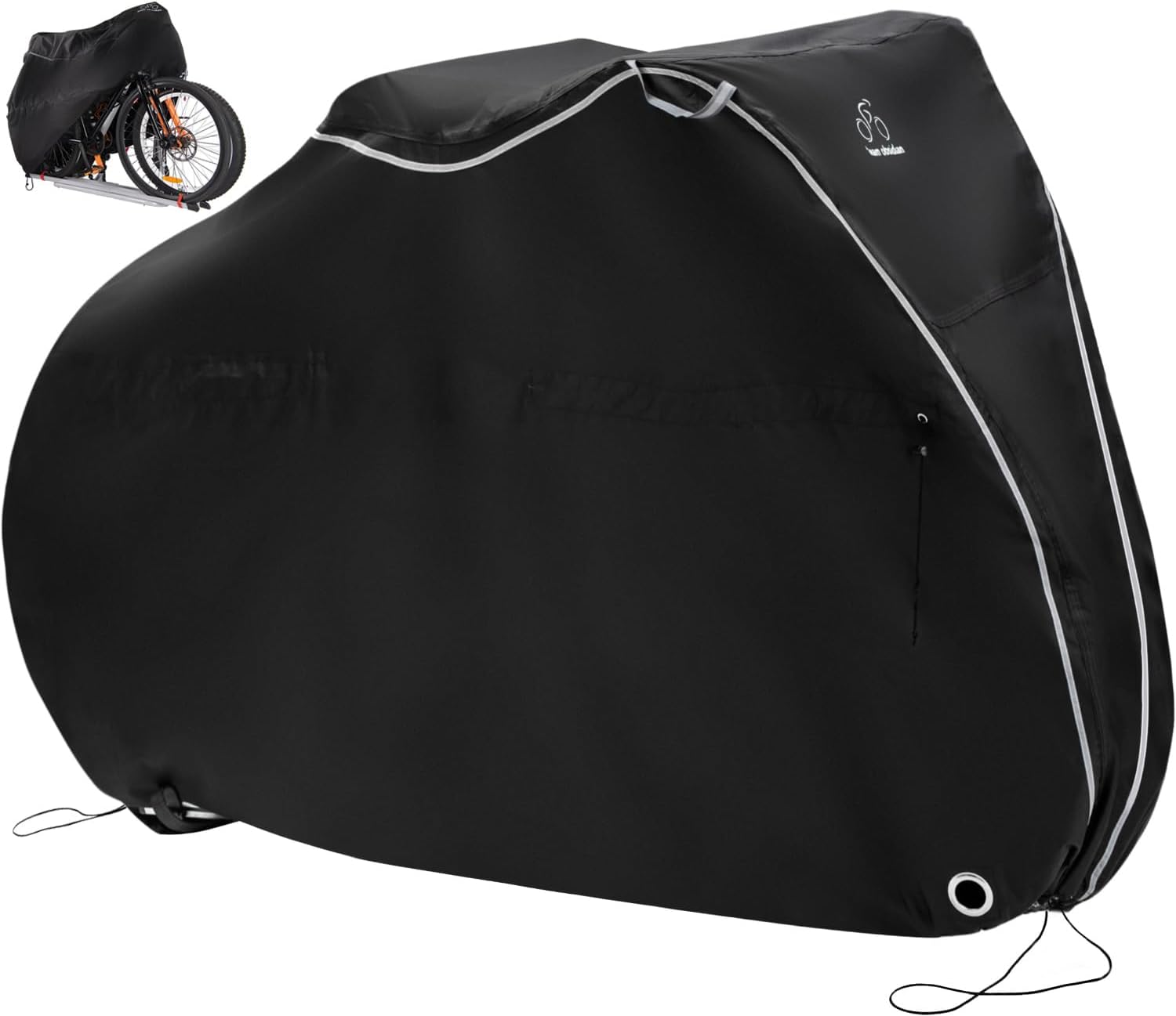 TeamObsidian Bike Cover - Waterproof Outdoor Storage & Travel Protection for 1-3 Bikes - Heavy Duty 300D Oxford Material