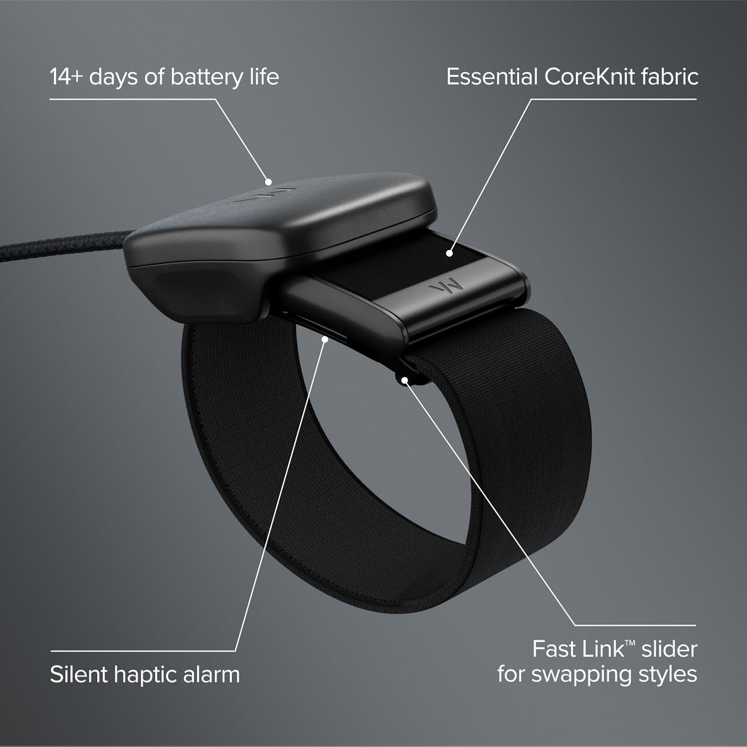 WHOOP 5.0 Health & Fitness Wearable Bundle - 12-Month Membership, CoreKnit Wristband & Battery Pack - Jet Black Activity Tracker with Sleep & Recovery Insights
