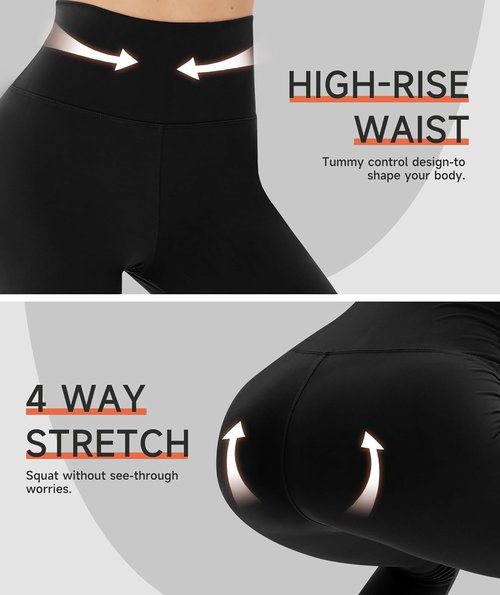 GAYHAY High Waisted Capri Leggings - Soft Slim Yoga Pants for Women | Ideal for Running & Cycling