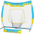 Drip Blue 7 ft x 7 ft Baseball & Softball Hitting Net with Strike Zone Practice Aid