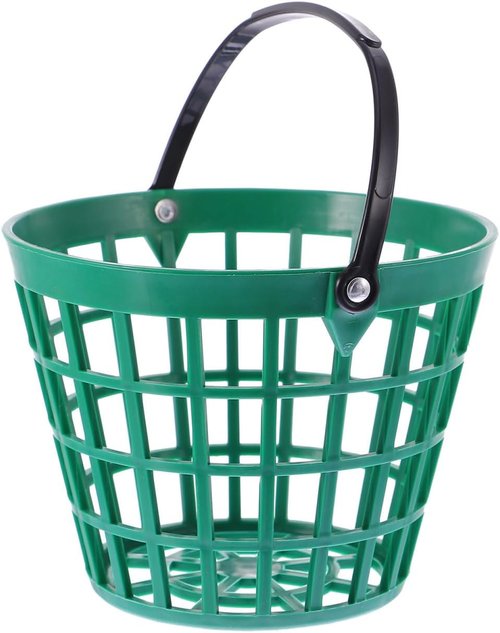 BESPORTBLE Golf Ball Picking Basket - Large Capacity Nylon Storage Bucket for Outdoor Use | Green