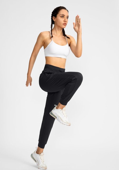 G Gradual Women's Joggers - High Waisted Athletic Sweatpants with Zipper Pockets | Tapered Design for Workout & Lounge