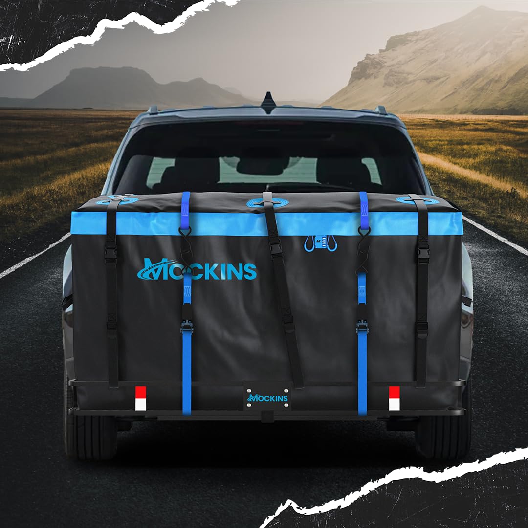 Mockins 25 Cu Ft Large Weatherproof Trailer Hitch Cargo Carrier Bag Set