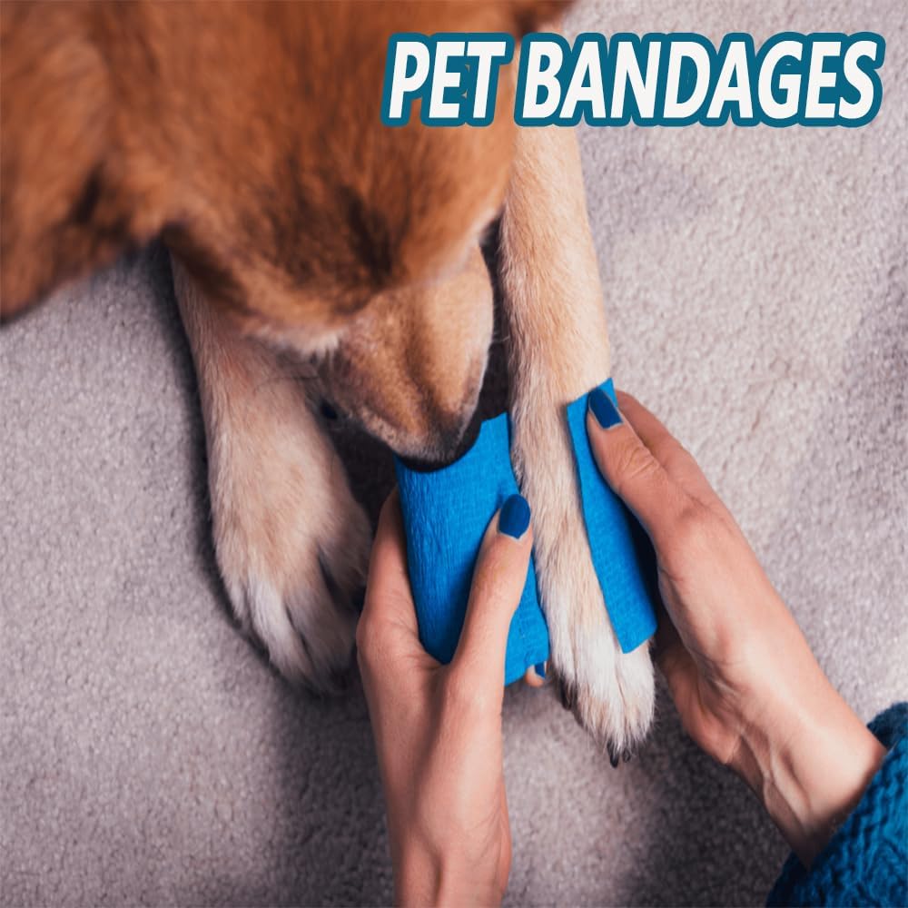 Skiennix Self-Adhesive Bandage Wrap - 2 Inch x 5 Yards, Breathable Elastic Tape for Sports & Pets