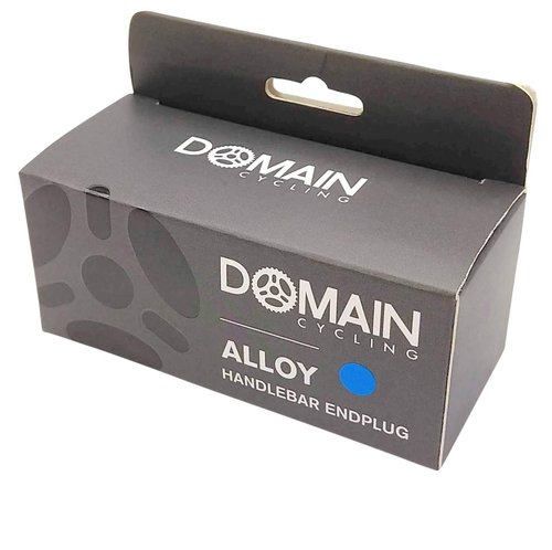 Domain Cycling - Handlebar End Plugs - Expanding, Aluminum and Adjustable Handlebar Bike Bar Ends for Road, Mountain, BMX, MTB Bicycle - 2 Set Plug or Cap for Bike Bars (Blue)