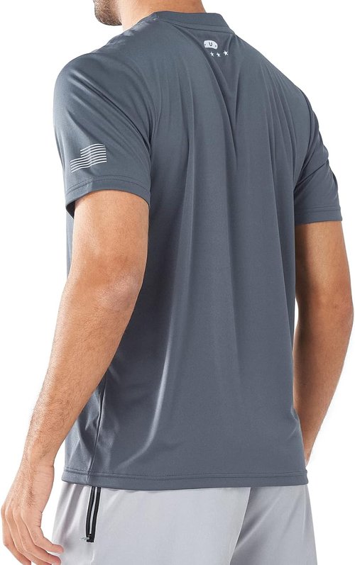NORTHYARD Men's Sun Protection Shirt - UPF 50+ Short Sleeve Rash Guard for Athletic Activities