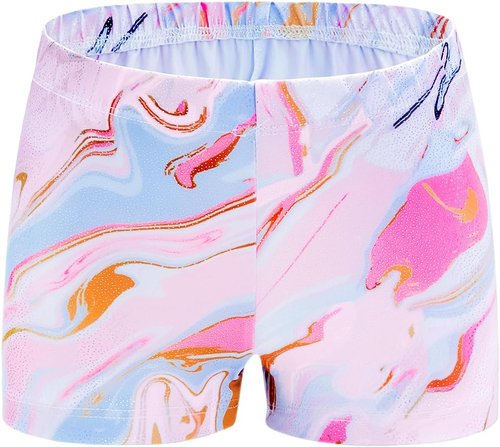 Domusgo Girls Gymnastics Leotards - Green Leopard & Pink Tie Dye | Size 6-7 Years Old