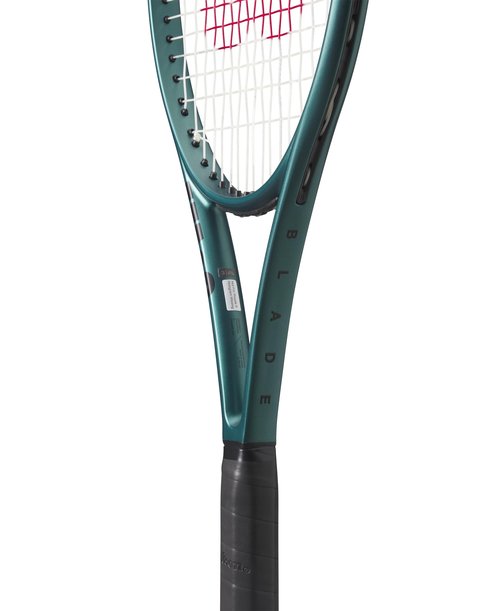 Wilson Blade 100 V9 Strung Performance Tennis Racket - Grip Size 3 - 4 3/8", Strung with Sensation 16 Natural at Mid Range Tension