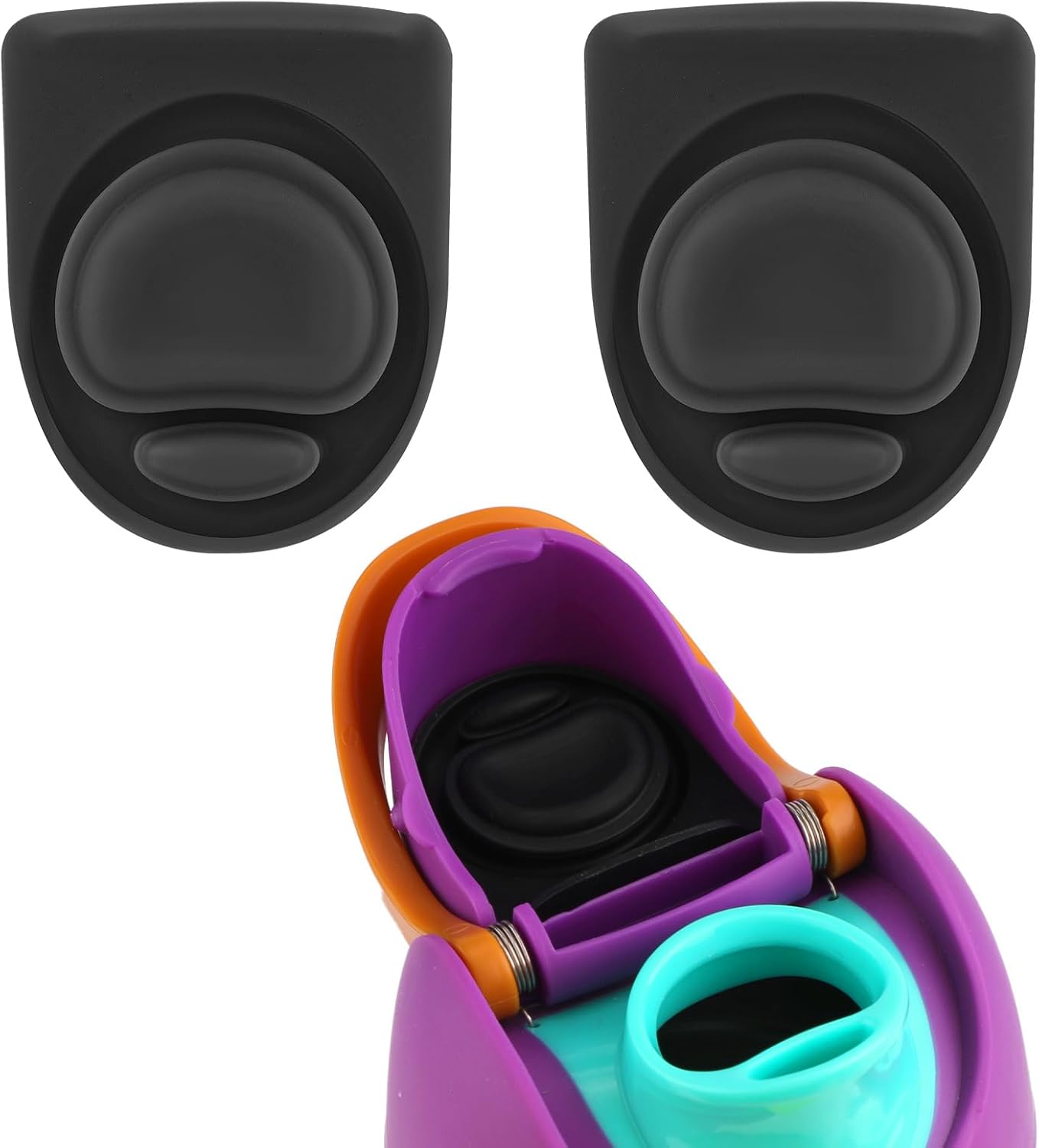 Owala | Water Bottle Top Lid Replacement - Silicone Plug Accessories for 24oz & 32oz Bottles (Black)