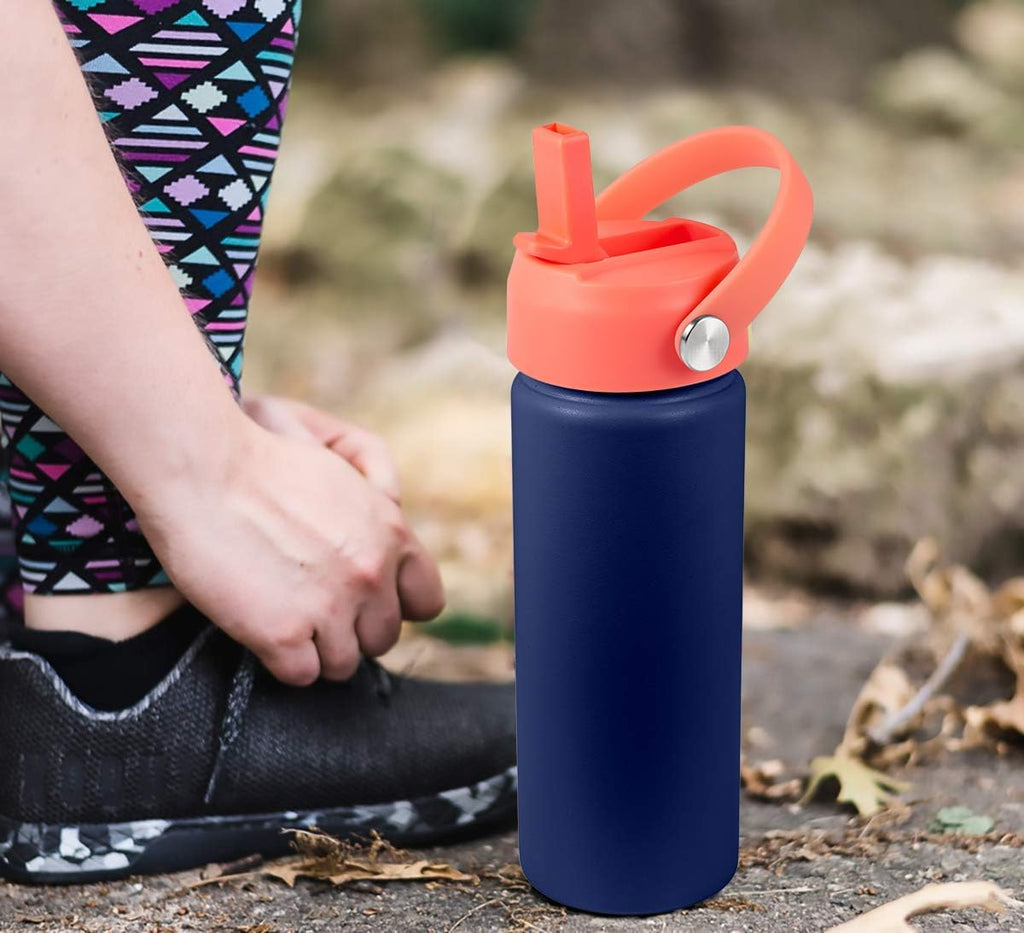 Regine Switzerland Hydro Flask Straw Lid - Flexible Handle & Straws | Replacement Cap for 32/40 oz