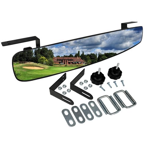 WLOOD 16.5" Golf Cart Non-destructive Rear View Mirror Fits for EZGO, Yamaha, Club Car