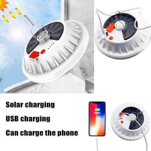 [120 LED 4500mah] Solar Camping Lights Rechargeable Portable Lantern Tent Lamp 5 Mode USB Remote Control Hanging Waterproof for Home Indoor Outdoor Emergency Courtyard 3 Pack