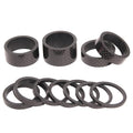 BUCKLOS Bicycle Spacers 11 Pieces Fit 28.6mm Bicycle Threadless Front Fork Stem,2 3 5 10 15 20mm Carbon Fiber Washers Shiny