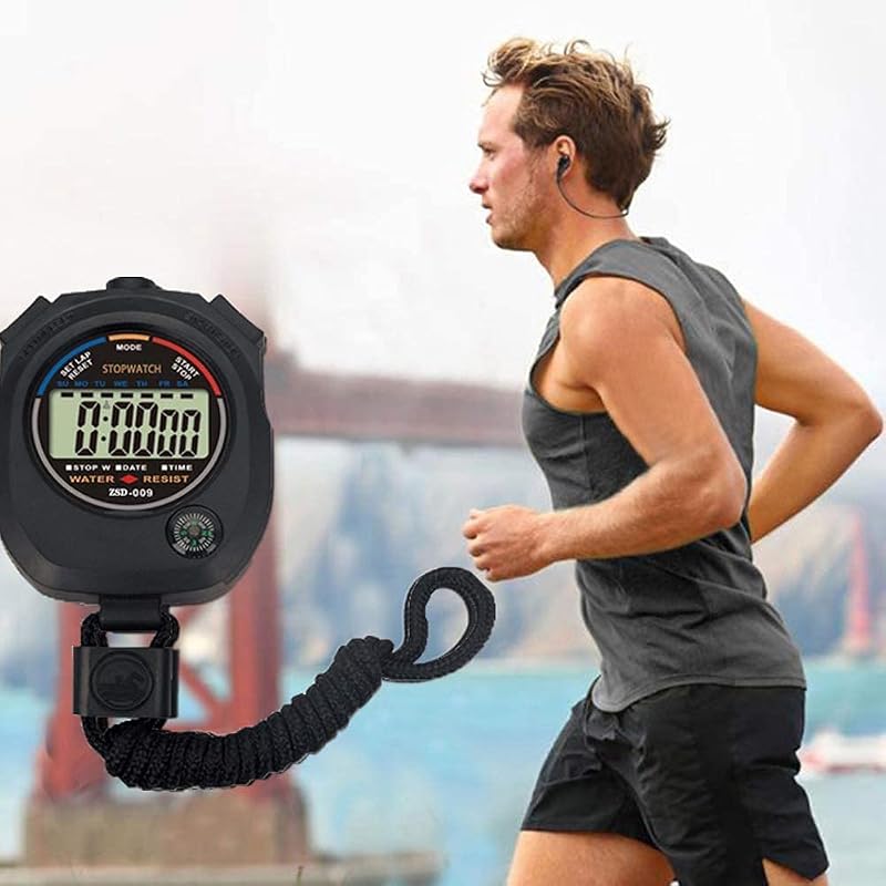 5-Pack Digital Stopwatch Timer with Large Display, Date, Time & Alarm – For Coaches & Referees (Variation: 5)