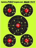 Extra Large Splatter Targets by [Brand Name] - Bright Fluorescent Yellow & White for Easy Shot Visibility | 18x24