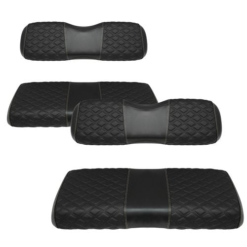YUWEIDG0769 Golf Cart Seat Cover for Club Car DS, Club Car DS Seat Covers, Universal Replace Front and Rear Seat Cushions DS,Multiple Colors,Durable Vinyl,Easy to Install - No Need Nail