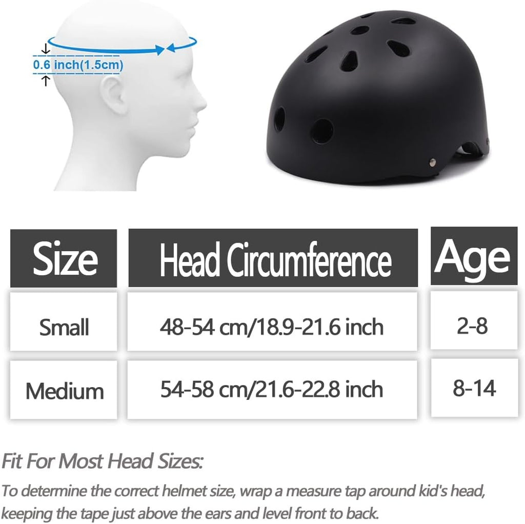 Skiennix Kids Bike Helmet - Adjustable Safety Helmet for Ages 2-14 | Protective Gear Set Included
