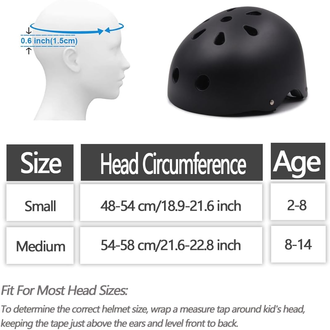 Skiennix Kids Bike Helmet - Adjustable Safety Helmet for Ages 2-14 | Protective Gear Set Included