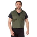 Rothco Ranger Vest – Tactical Outdoor Hunting Camping Utility Cargo Vest with Storage Pockets, Black, 5XL