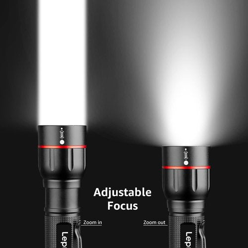 Lepro LED Flashlight - High Lumens, 5 Lighting Modes, Zoomable & Waterproof | Lightweight Emergency Light