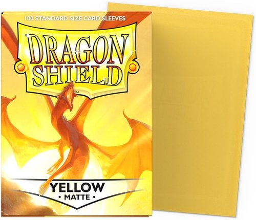Dragon Shield | Matte Card Sleeves | 100 Count - Smooth & Durable TCG Protection | Yellow