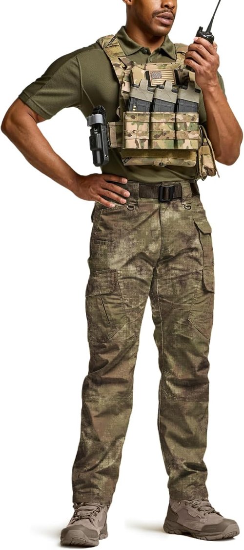 CQR Men's Tactical Pants - Lightweight Water-Resistant Cargo Pants for EDC & Hiking | Outdoor Apparel