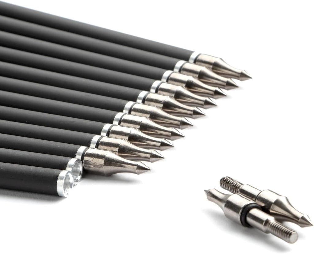 S F Crossbow Bolts - Carbon Arrows for Hunting & Target Practice | Pack of 12