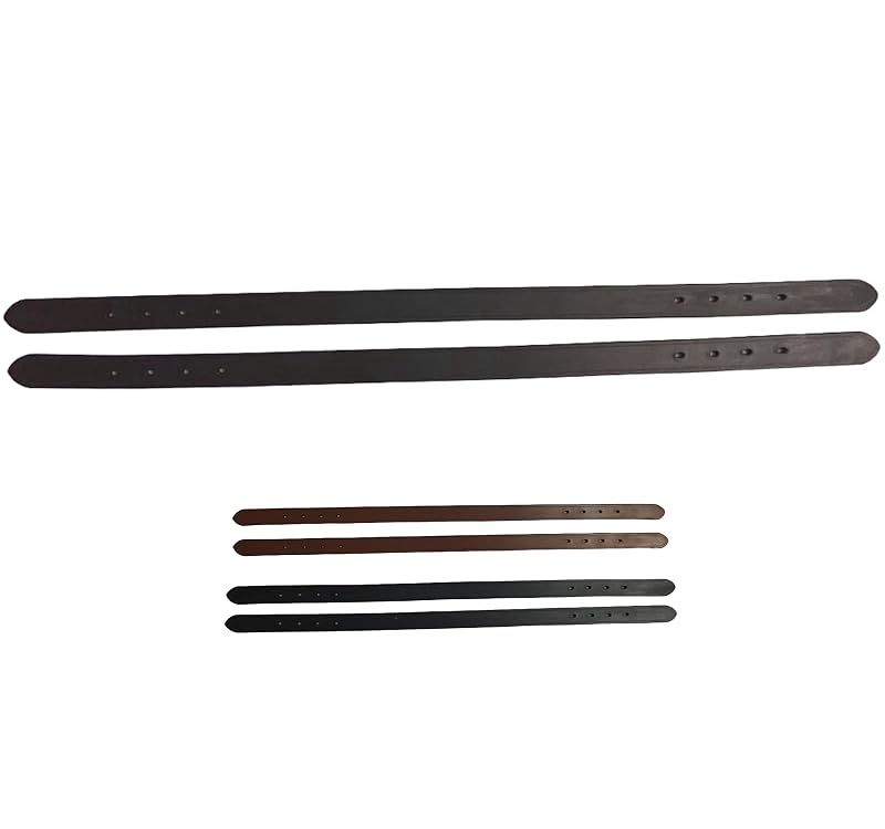 Replacement Leather Crown Strap for Breakaway Halter — 24 in, 1 in Wide, Brown (2-Pack)